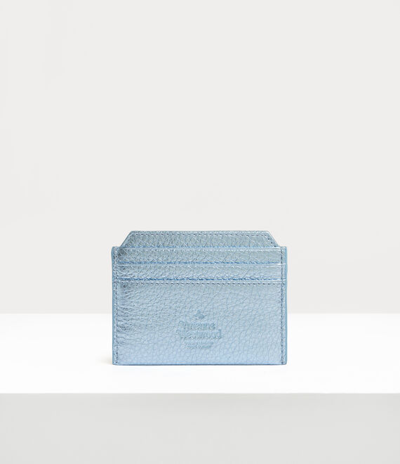 Vivienne Westwood Slim Card Holder in light blue/silver hw